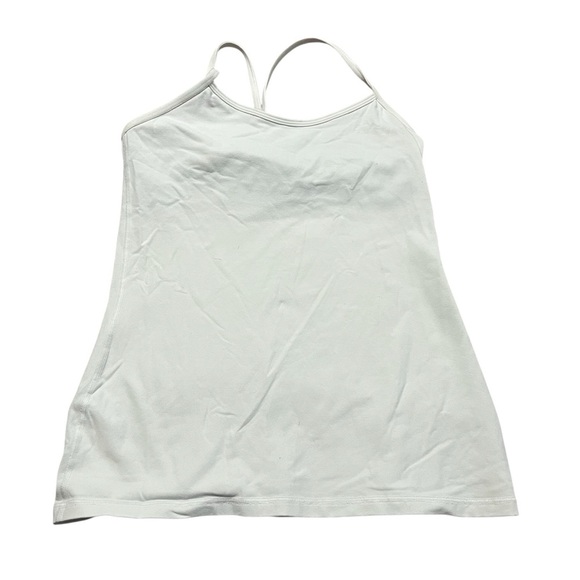 Like New Lululemon Athletica Racerback Tank Size 10 White Built in Bra Workout - Picture 1 of 7